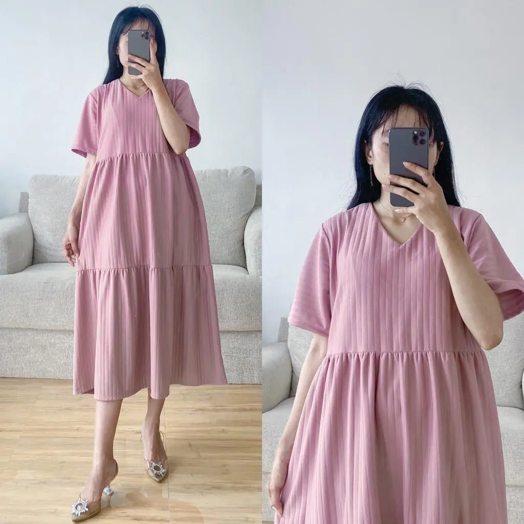 Ratna Fashion - Tessa Dress Susun Casual Hornet Knit