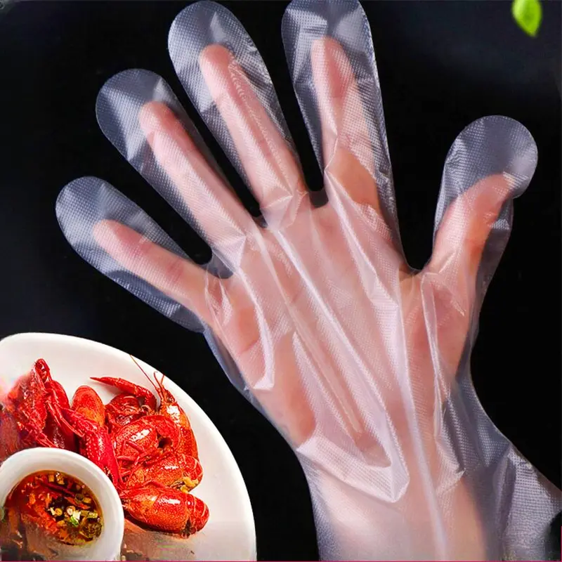 Disposable PE Gloves Plastic Kitchen Hand Cleaning Sarung Tangan Plastik Disposable gloves