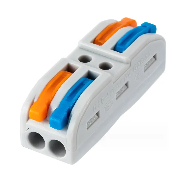 Cút nối dây điện đôi 2P 2 cổng vào 2 cổng ra PCT-222 1