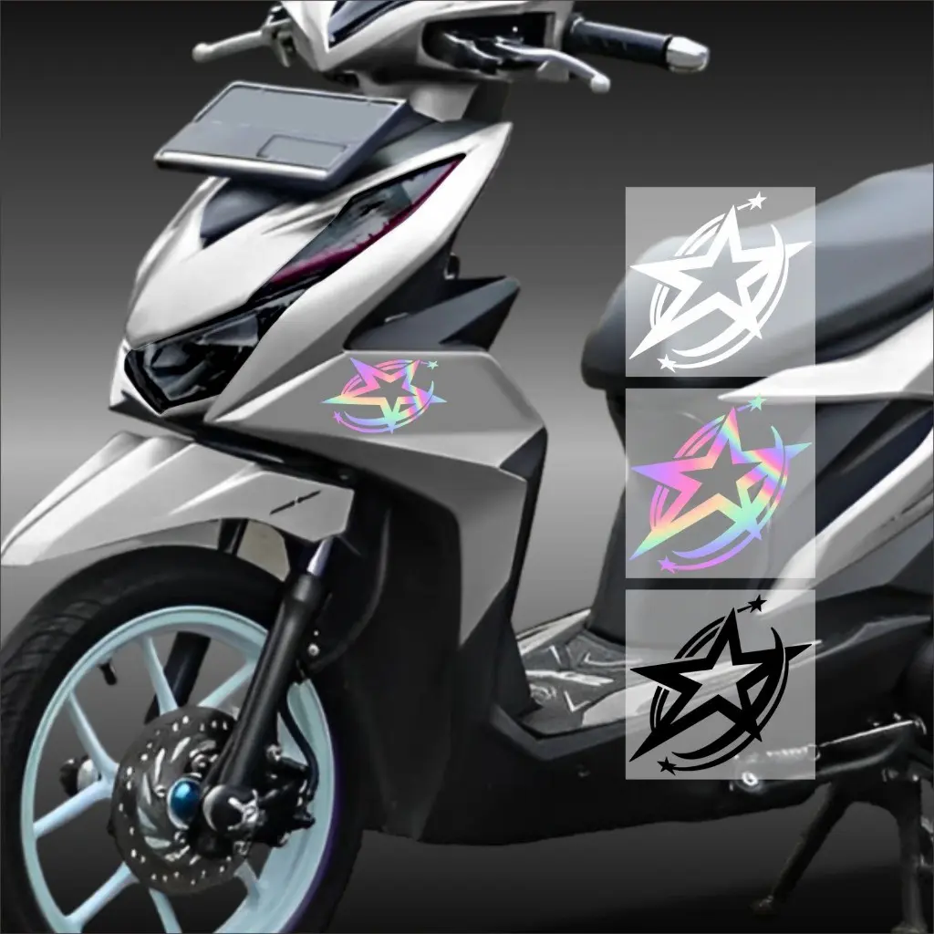 Sticker Motor - Sticker cutting variasi bintang helm motor Stiker ...