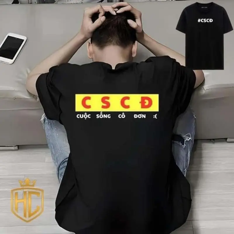 [ Rẻ Vô Địch ] Áo thun chữ CUỘC SỐNG CƠ ĐƠN cổ bo siêu hót hiện nay 2024