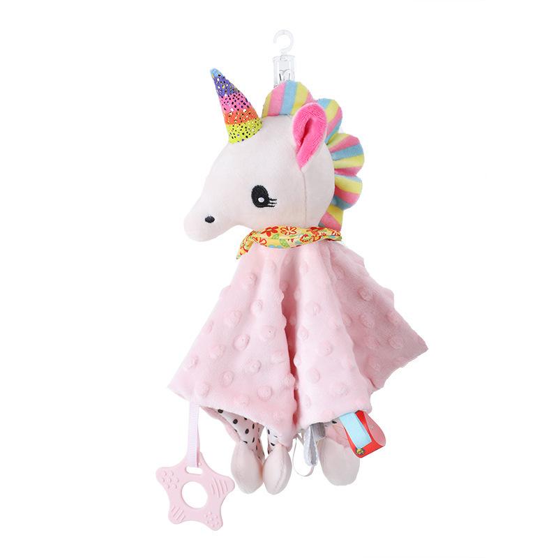 Product Introduction of Cute Cartoon Animal Comfort Cloth, 0-year-old Baby Comfort Toy Comfort Cloth with Doll Comfort Cloth 3
