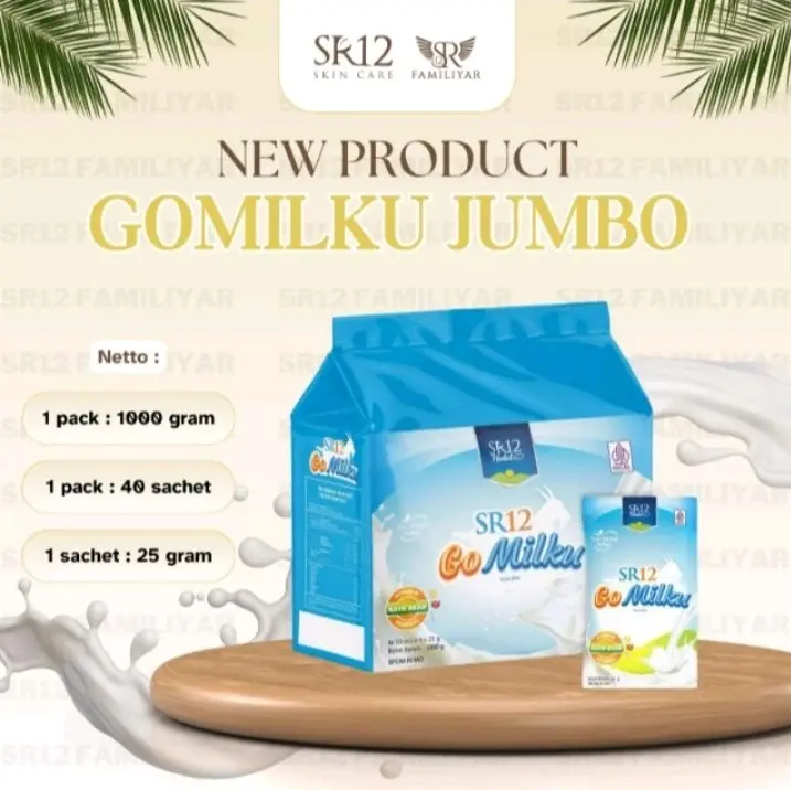 SUSU ETAWA BUBUK ECER SR12 GO MILKU SR12,KEMASAN SACHET DAN RENCENG