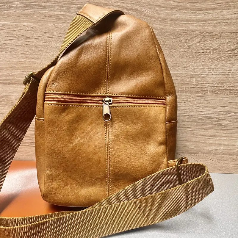 Túi đeo chéo nam da bò thật thời trang cá tính VB01- Bảo hành 2 năm 2