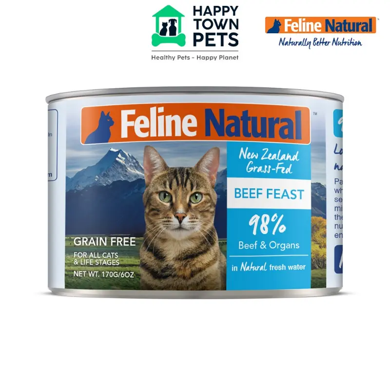 Casual Feline Natural Canned Wet Cat Food | Beef 85g & 170g | Cat Can Food | All Natural | New Zealand