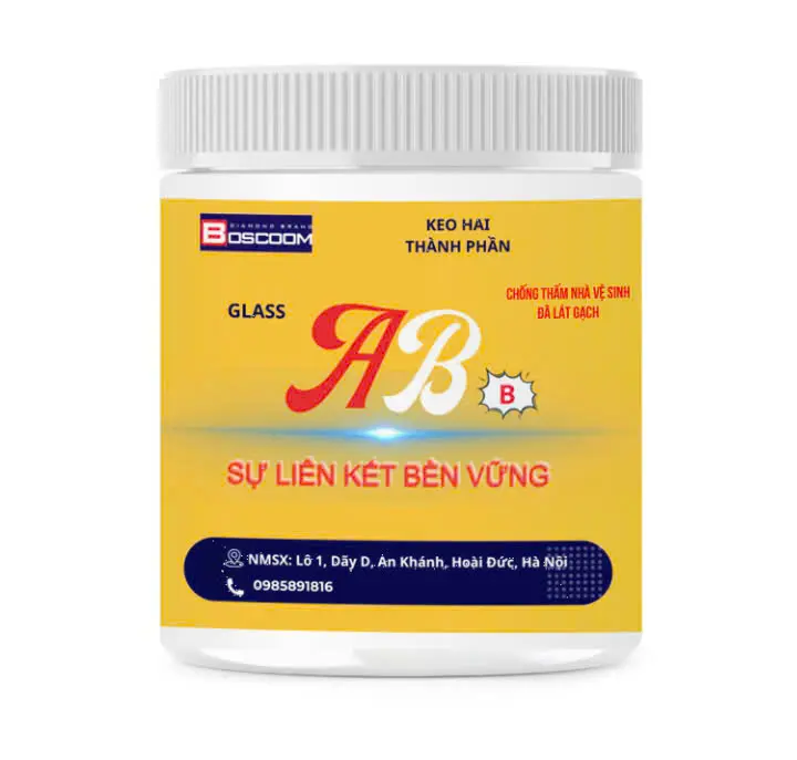 ( 600 gam) Keo Trong Suốt Chuyên Dụng Chống Thấm Nhà Tắm, Nhà Vệ Sinh đã lát gạch Boscoom - Chống thấm máng xối, lô gia, trần nhà mái hiên...( tặng chổi sơn) 1