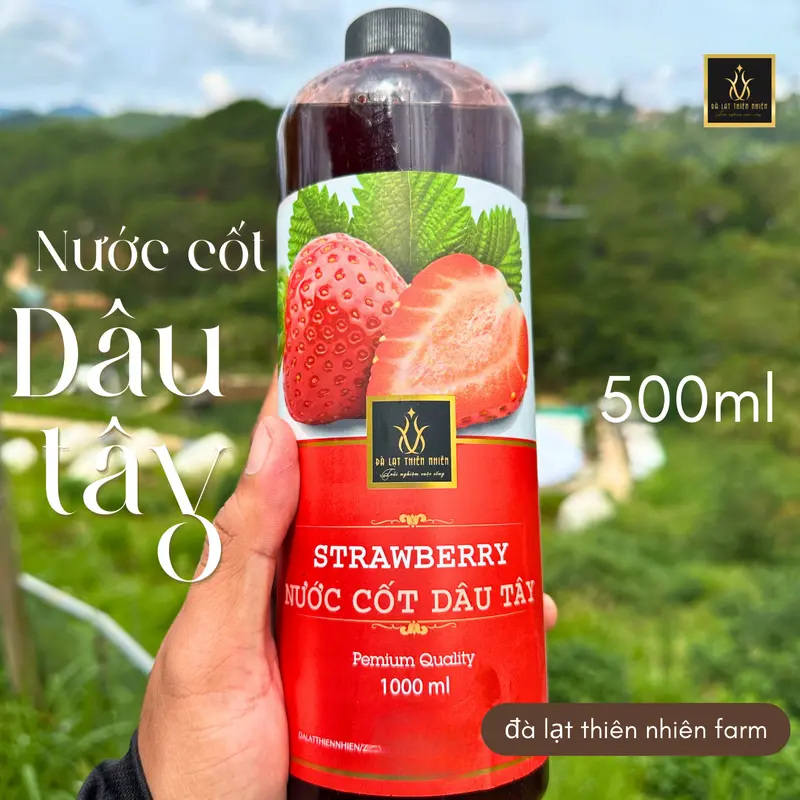 [500ml ] CHAI NƯỚC CỐT TRÁI CÂY VỊ TÙY CHỌN  - Chiết xuất từ trái dâu tây, dâu tằm, chanh dây, phúc bồn tử, dạng siro pha chế nước uống 3