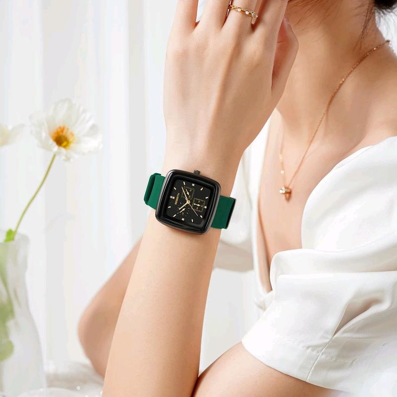 Jam Tangan Cewe Korea Analog Strap Rubber Jam Cewe Fashion Crono Silikon 3