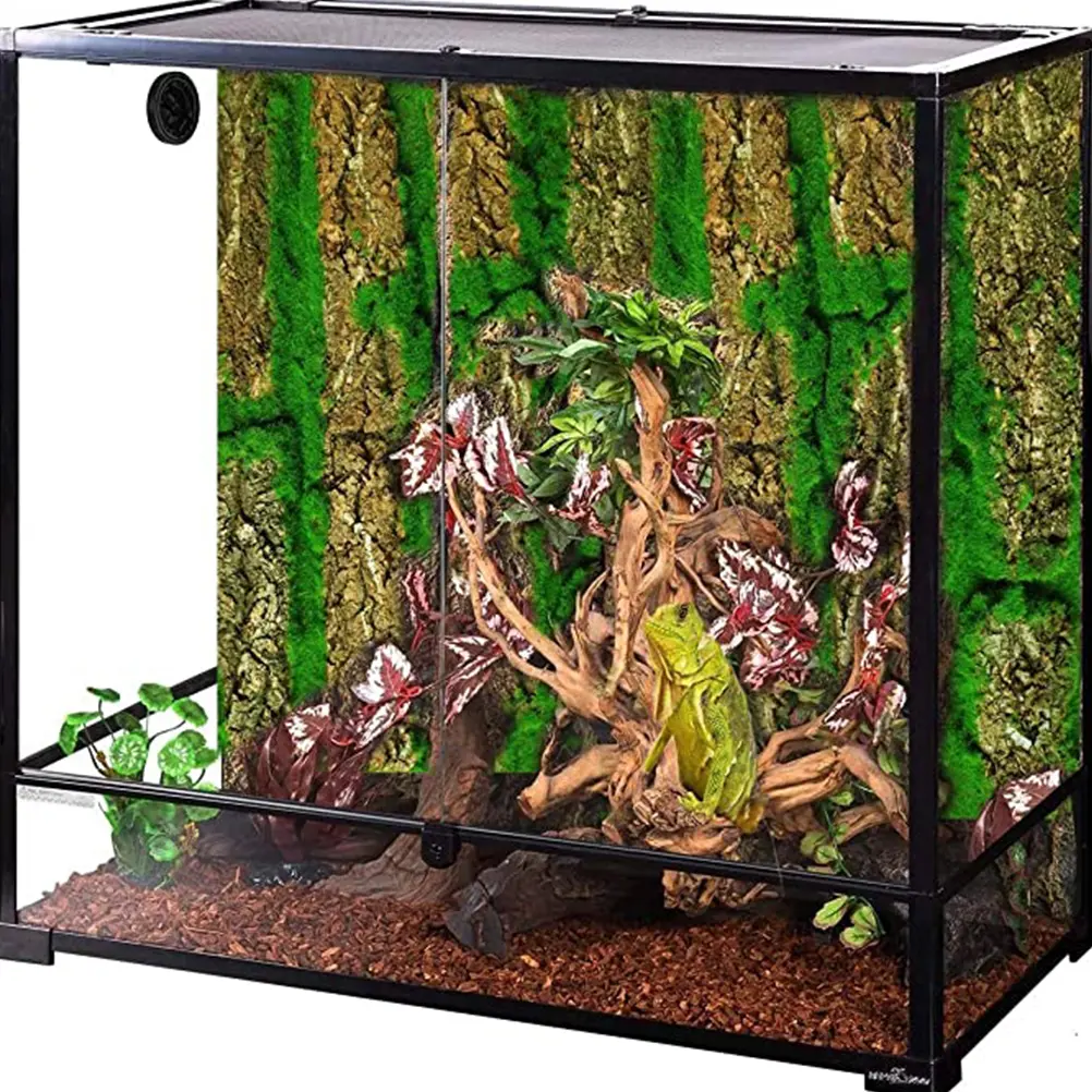 【READY STOCK】Artificial Fake Bark Turtle Tank Landscaping Board Decorative Emulation Reptile Cage Background Animal Glass 50x30cm 2 Pcs