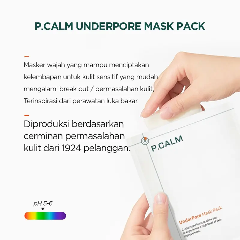 P.CALM Masker UnderPore untuk Mengurangi Sebum dan Menenangkan Kulit 3