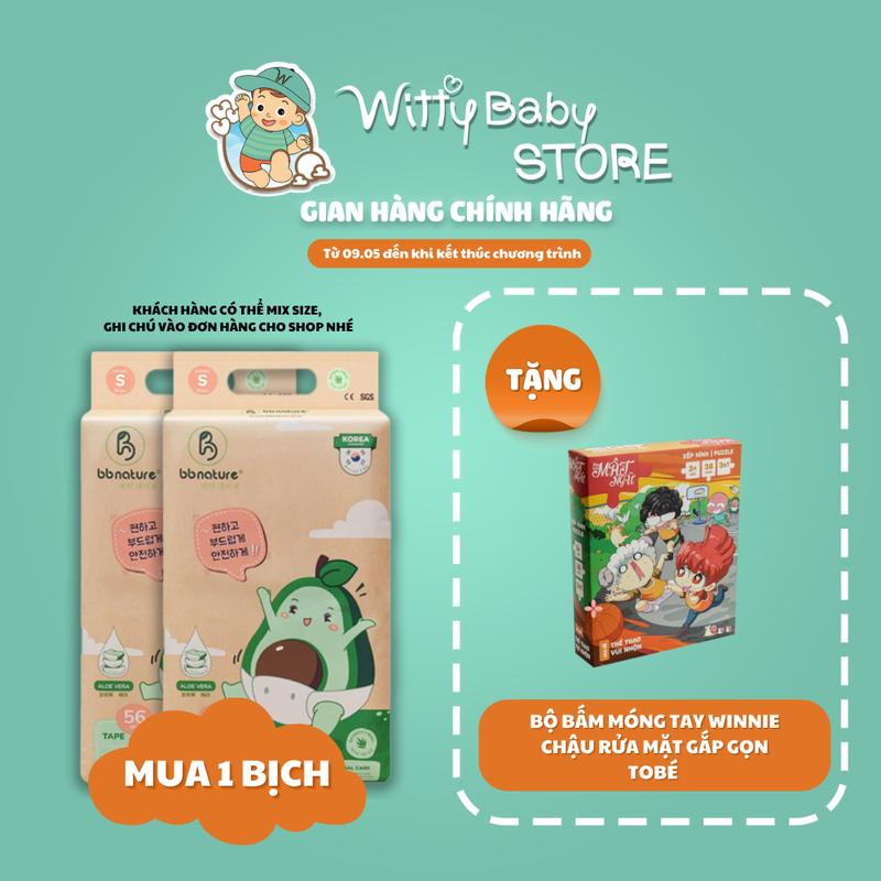 [COMBO] 1 BB NATURE Tã Bỉm Newborn Bỉm Dán Bỉm Quần Sợi Hưu Cơ Bamboo Fibers Công Nghệ Thấm Hút Top Dry Đai Chun Mây 360 Độ bỉm  charnins