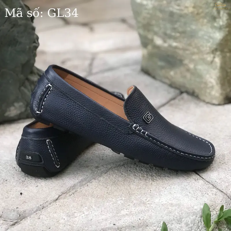 Giày lười Nam Alo Davin Da Bò Cao Cấp GL34 2