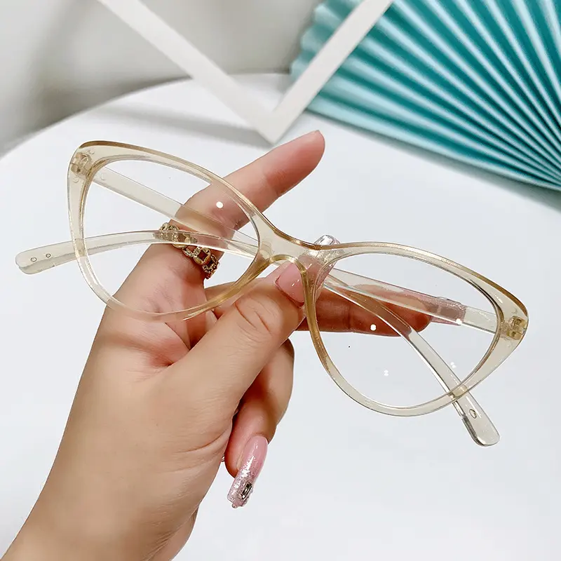 Triangle Cat Glasses New Cat Eye Blue Film Anti Blue Light Classic Ultra Light Black Popular Style
