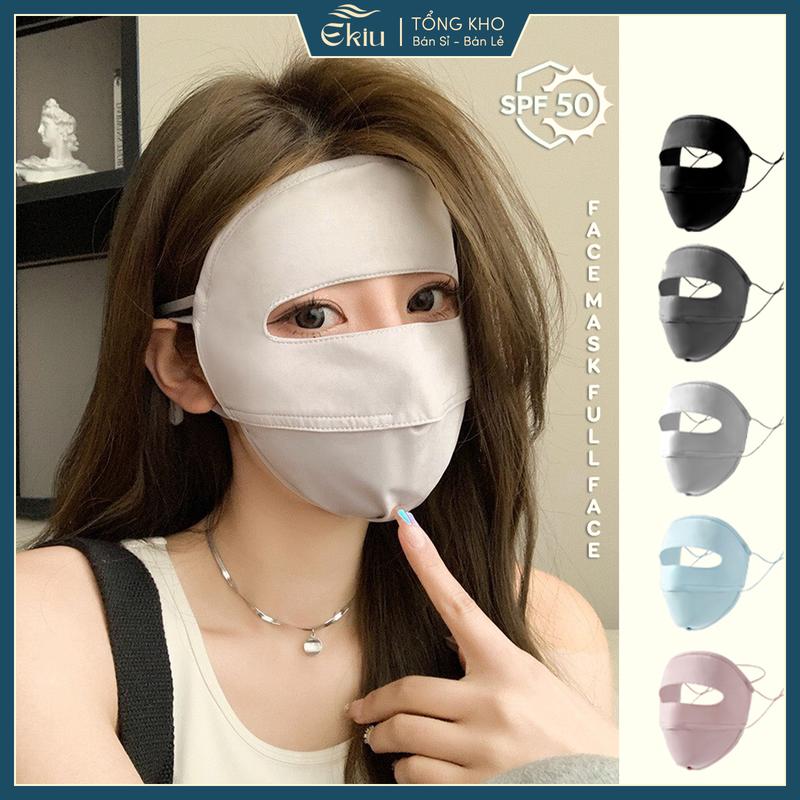 Khẩu trang vải chống nắng toàn mặt thoáng khí,khẩu trang full face ngăn tia UV -Ekiu Shop
