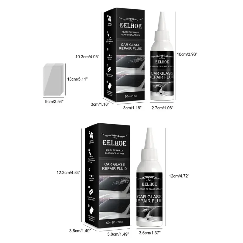 Dụng Cụ Phục Hồi Kính, 30 / 50ml, Sửa Chữa Nhanh, Bảo Dưỡng Nhanh, Độ Bám Dính Mạnh, Lâu Trôi, Keo Phục Hồi Vết Nứt Kính Chắn Gió Ô Tô, Phụ Kiện Xe Hơi 5