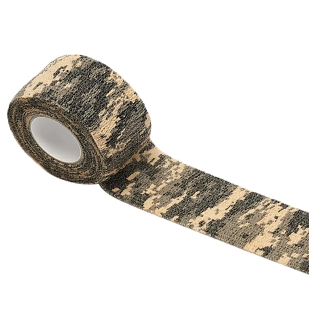 Băng quấn Camo, Tự dính, Liên kết, Linh hoạt, Có thể tái sử dụng, Bọc ngụy trang bảo vệ, Thích hợp cho các môn thể thao ngoài trời, Săn Bắn, Cắm trại