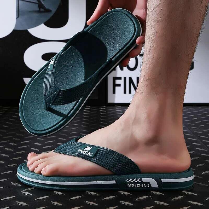 Product Introduction of Fashion Casual Flip ps Men Anti-slip Comfortable Beach Slippers Homewear Breathable Men's Outwear Slipper Home 5