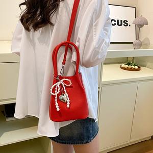 Beg Tangan Ikatan bentuk rama-rama Manis, Untuk Wanita, Gaya Korea Comel, Beg Baldi Rantai, Beg Selempang, Beg Petang, Ketibaan Baru Bags Handbags