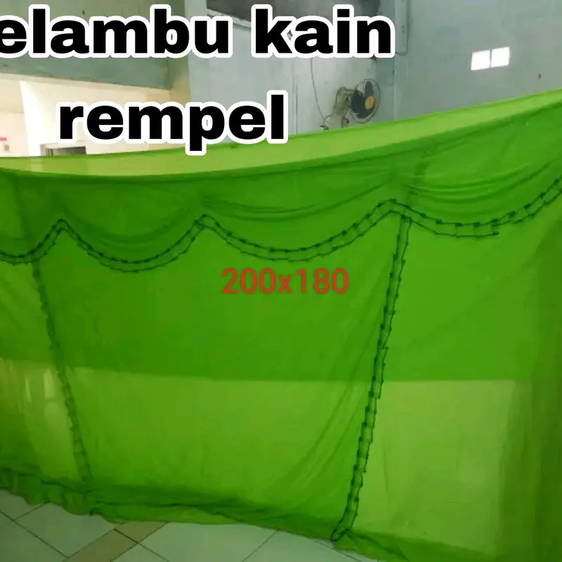 kelambu kain tebal ukuran jumbo 200x200 200x180 200x150 Biru 0