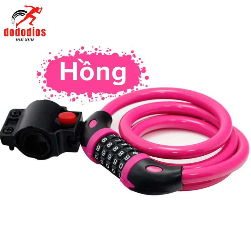 Khóa Xe Đạp Dây Lõi Thép 5 Số Dài 120cm – Chọn Màu – Bộ Khóa Xe Máy Thông Minh Chống Trộm Cao Cấp Chính Hãng Dododios Gắn Xe Đạp Đạp Xe Đạp Sport 8