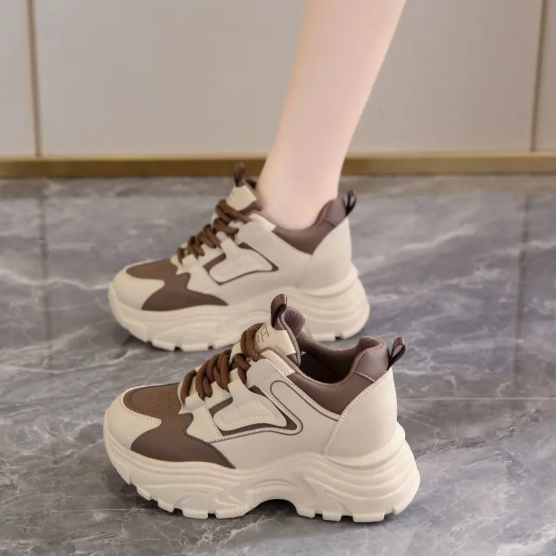 Dad Shoes, Ưa Nhìn, Dành Cho Phụ Nữ, Thiết Kế Khối Màu, Đế Tăng Chiều Cao, Đế Tăng Chiều Cao, Phong Cách 2024, Không Trơn Trượt, Dễ Phối Đồ, Thích Hợp Cho Mùa Lò Xo Và Mùa Thu, Hàng Mới Về Sneaker GiàY