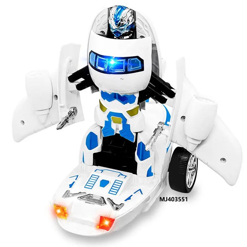 Mainan Anak Pesawat Robot Airbus Warrior 2IN1 Bump and Go dengan Lampu dan Suara - Baterai 1