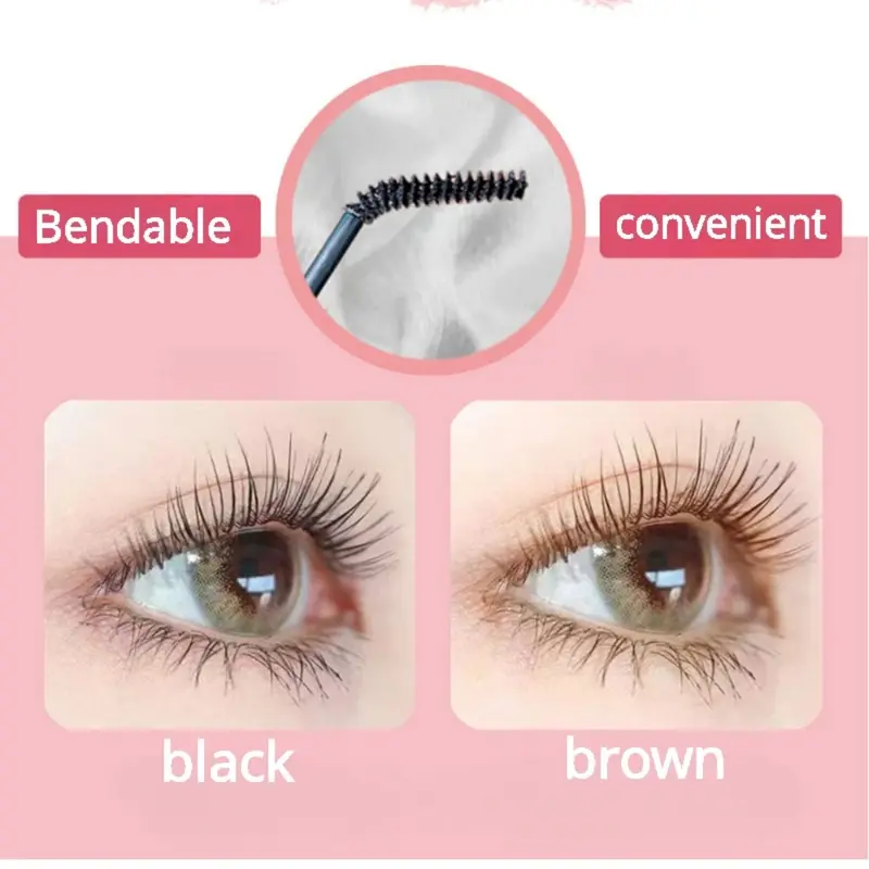 Mascara Màu Đen, Nối Mi 3D, Siêu Mịn, Đầu Cọ Nhỏ Làm Dài, Lâu Trôi, Kiểu Mắt To, Màu Đen 4