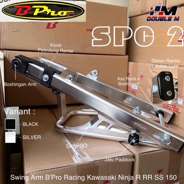 Swing Arm BPro SPC Kawasaki Ninja R SS RR ZX150 Lengan Ayun - SPC2 R/SS SILVR 1