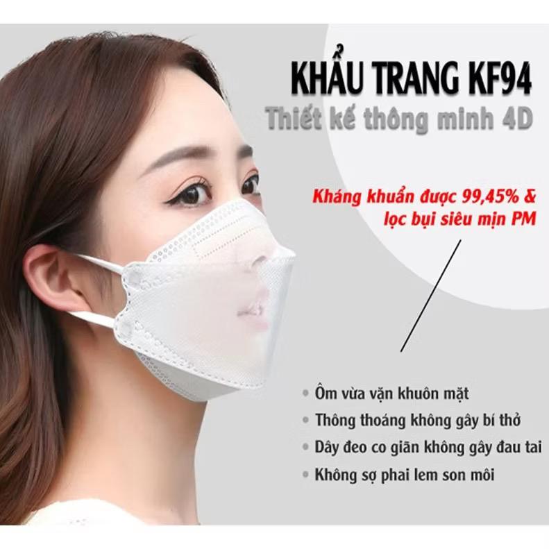 Thùng 300 chiếc khẩu trang KF94 4 lớp – Khẩu trang kháng khuẩn, lọc bụi tốt, nhiều màu