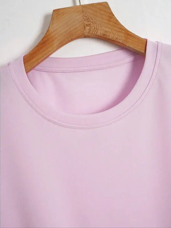 Women's Sun Print Drop Shoulder Tee, Casual Half Sleeve Round Neck T-Shirt for Daily Wear, Ladies Clothes for All Seasons, Summer Clothes 2