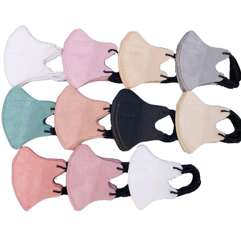 Set 100 Cái Khẩu Trang 5D Thái Lan Dây Đen nhiều màu pastel hotrend Phụ Kiện Accessories Khuyên Tai Voi Móc Khoá