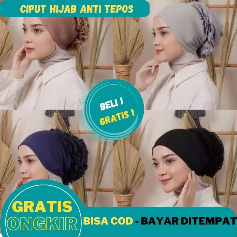 PROMO Ciput Hijab Anti Pusing Daleman Kerudung Bervolume (BELI 1 GRATIS 1)