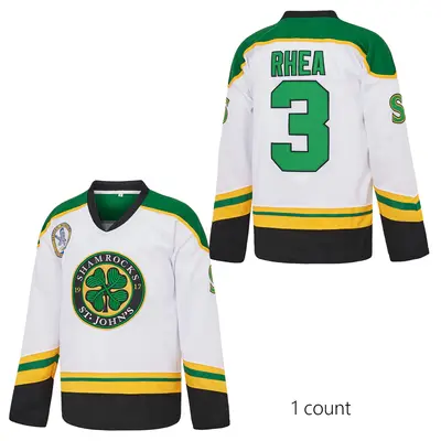 New Ross Rhea (Goon Movie) St. Johns Shamrocks Replica Jersey | #1759006343