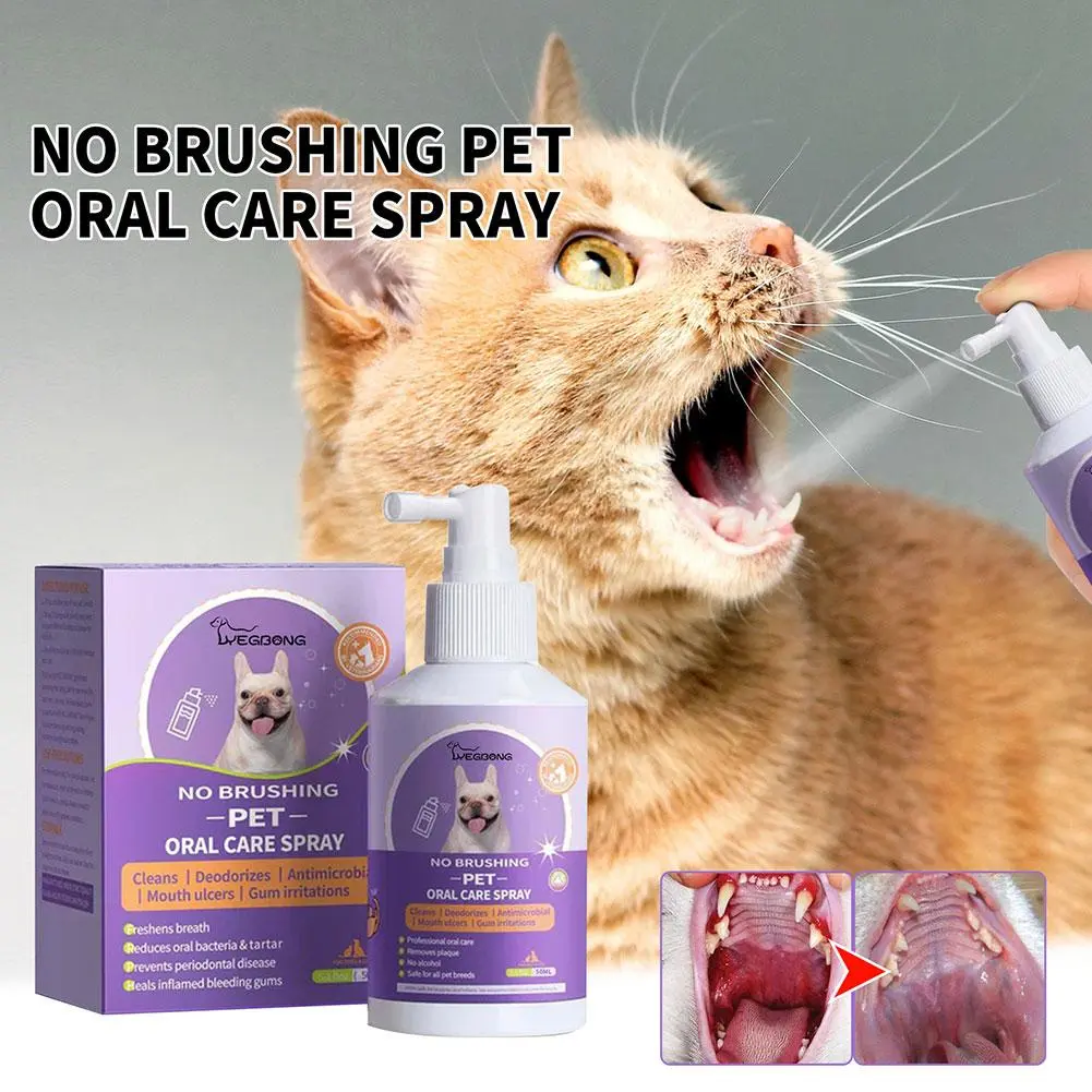 Pet Oral Cleansing Spray Breath Freshener Oral Cleansing Reduces Inflammation And Eliminates Bad Breath