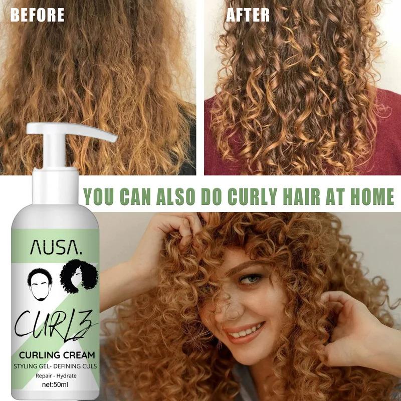 50ml Hair Curling Cream Anti-Frizz Bouncy Resilient Enhancer Styling Lotion Prevent Hair Breakage Smooth Moisturizing Hair Care Gel Haircare Moisturizer Moisturize Moisture 1