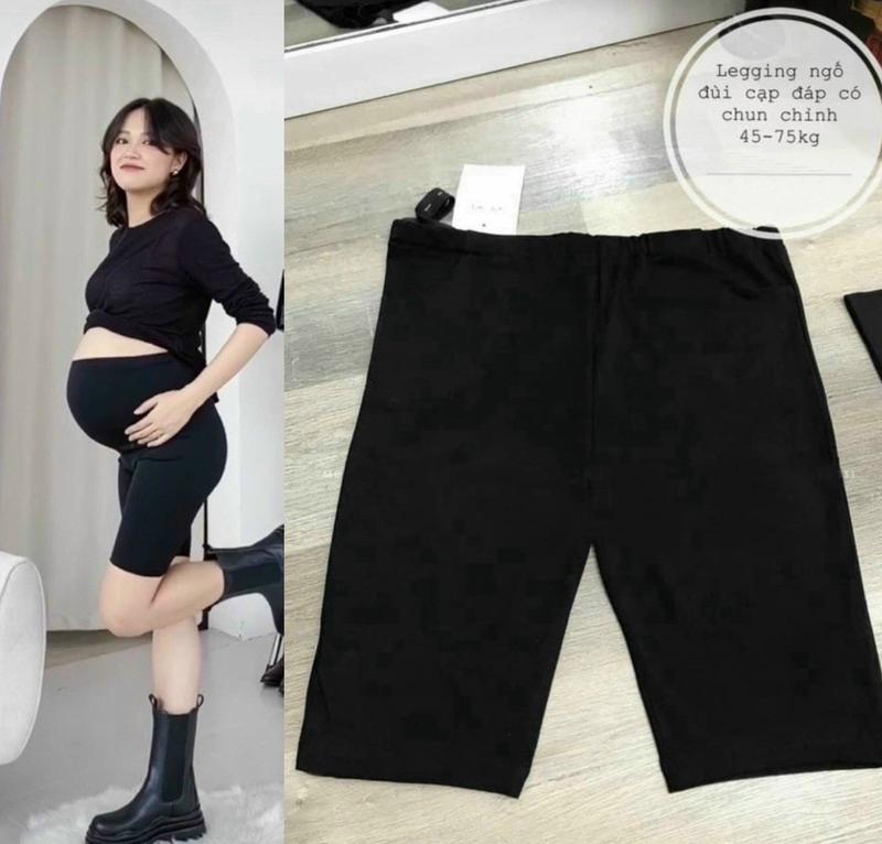 Quần lửng legging ngố ( Lửng Bầu ) có chun chỉnh chất cotton co dãn 4 chiều 2