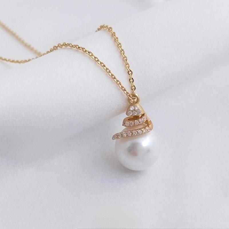 Product Introduction of Pendant, Bead Holder, 2 pieces, Wholesale, DIY, 14K, Gold Plated, Color Preserved, Micro Inlaid Zirconium, Half Hole, Crystal, Spiral, Empty Holder, Handmade, YY-88, Adhesive Beads, Accessories 9