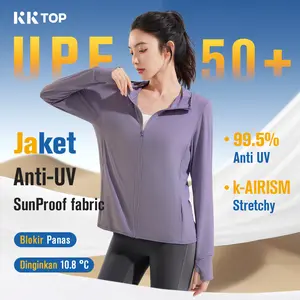 KKTOP Jaket Anti UV Wanita Outdoor UPF50+ Nyaman Dipakai(J001)