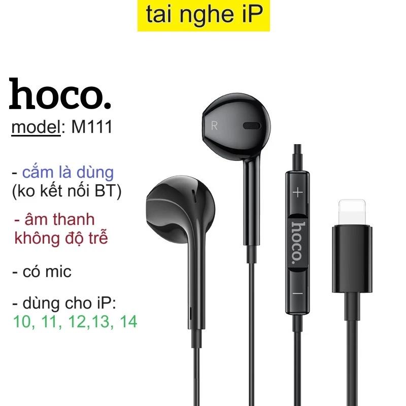 Tai nghe dây ip Hoco M111 dùng cho điện thoại series 8 10 11 12 13 14