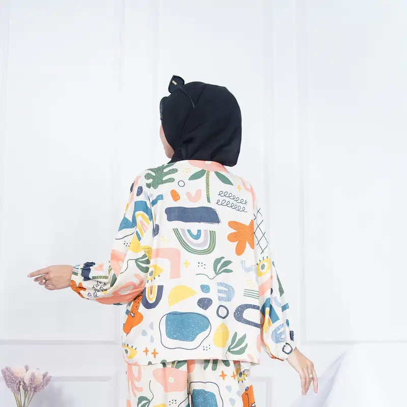 OneSet Outer | Setelan Outer | OUTER KIYOWO LENGAN BALON OUTER WANITA OUTER RAYON OVERSIZE Baju Muslim 4