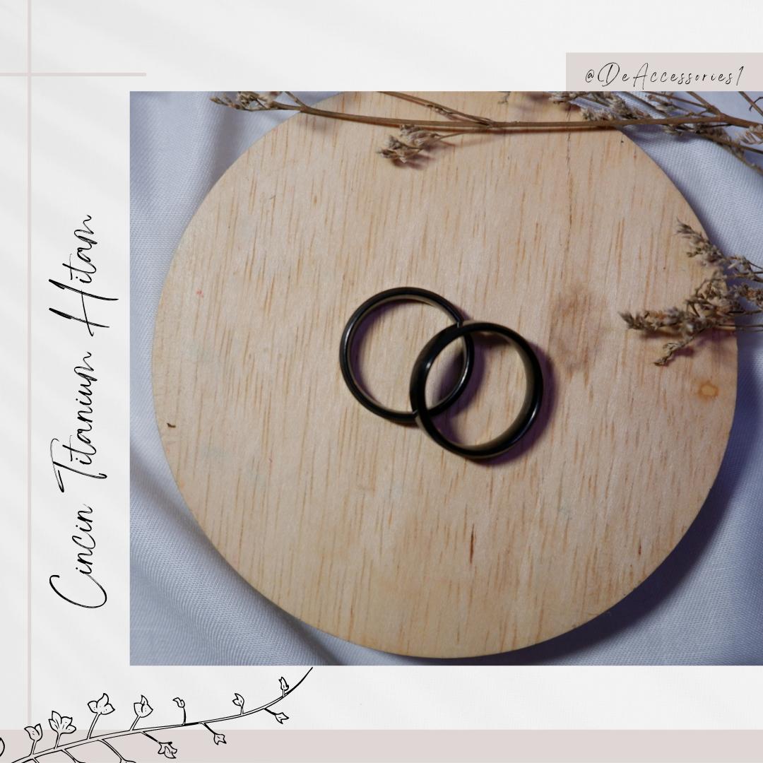Cincin Titanium Hitam / Cincin Titanium Hitam Polos stainless aksesoris Jewellery Rings