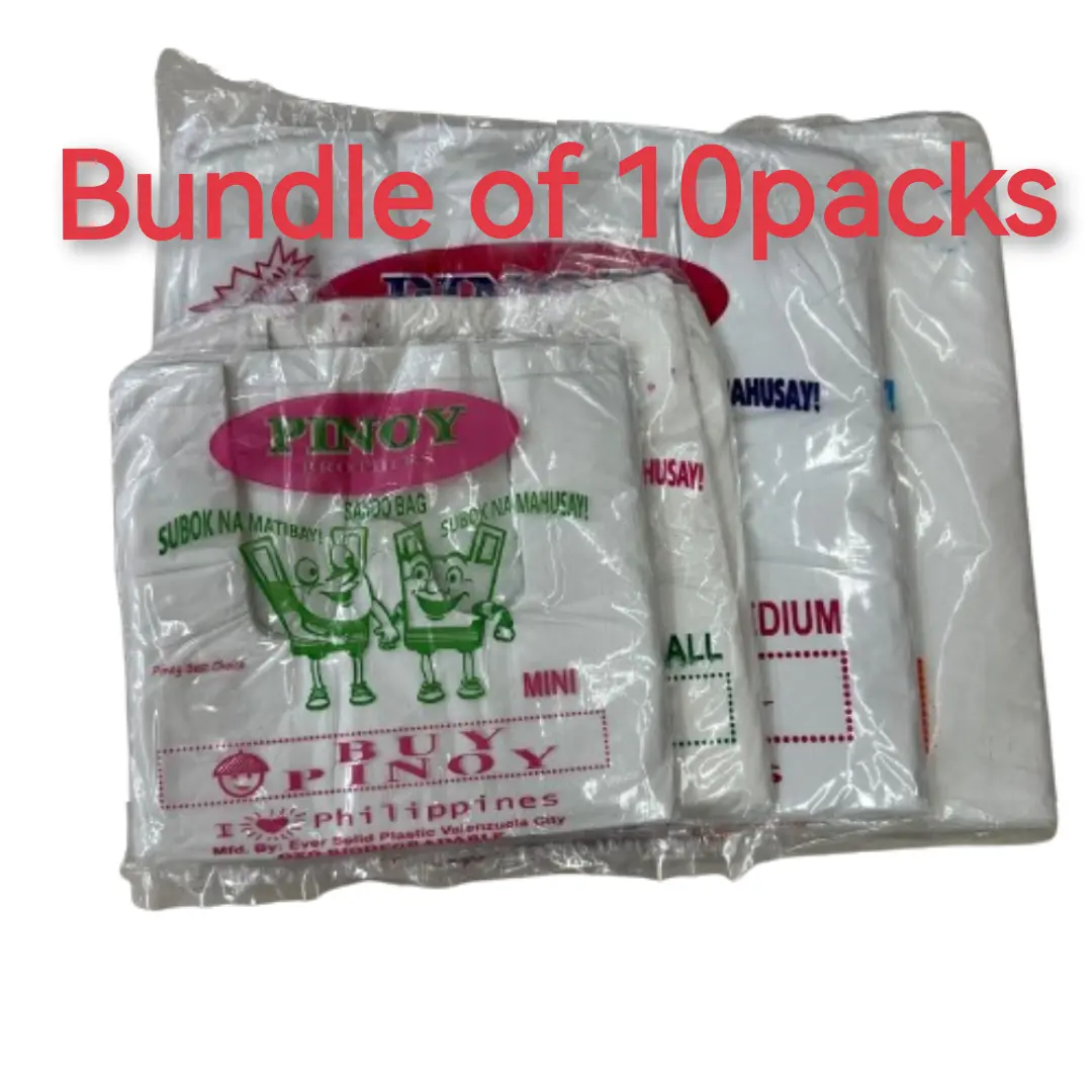 10pack Pearl White Sando Plastic Bag  Buy Pinoy Plastic Bag Pinoy Brothers Per Bundle 400-420pcs