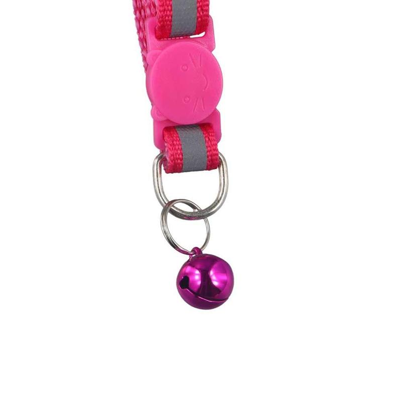 Product Introduction of Fashion 1 pcs with Bells Cat Head Pattern Adjustable Size Nylon Buckles Pet Accessories Cat Neck Strap Cat Collar Kitten Decor 10