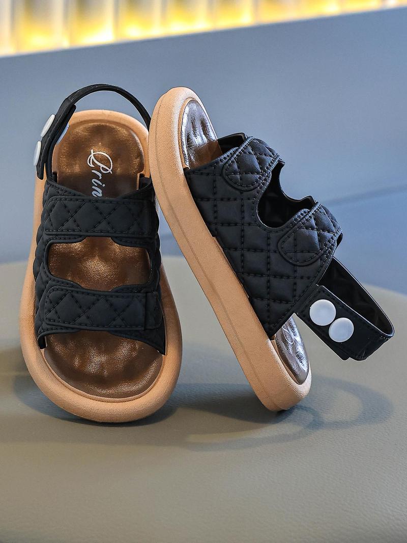 Product Introduction of Unisex's Summer Fashionable Quilted Design Quilted Sandals, Casual Soft Sole Sandals for Beach, Non-slip Sandals for Boys & Girls 4