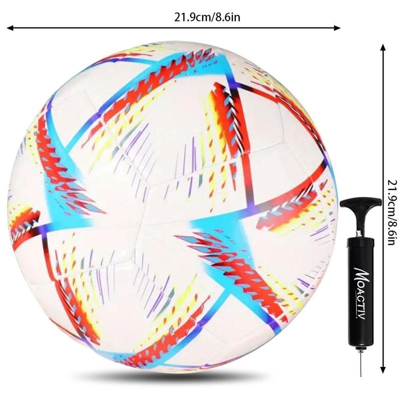 1 Piece Professional Colorful Soccer Ball, Personalized Soccer Ball, Seamless Standard No. 5 Official Weight Football with Pump, Colorful Soccer Ball for Outdoor, Ball Sports Equipment 3