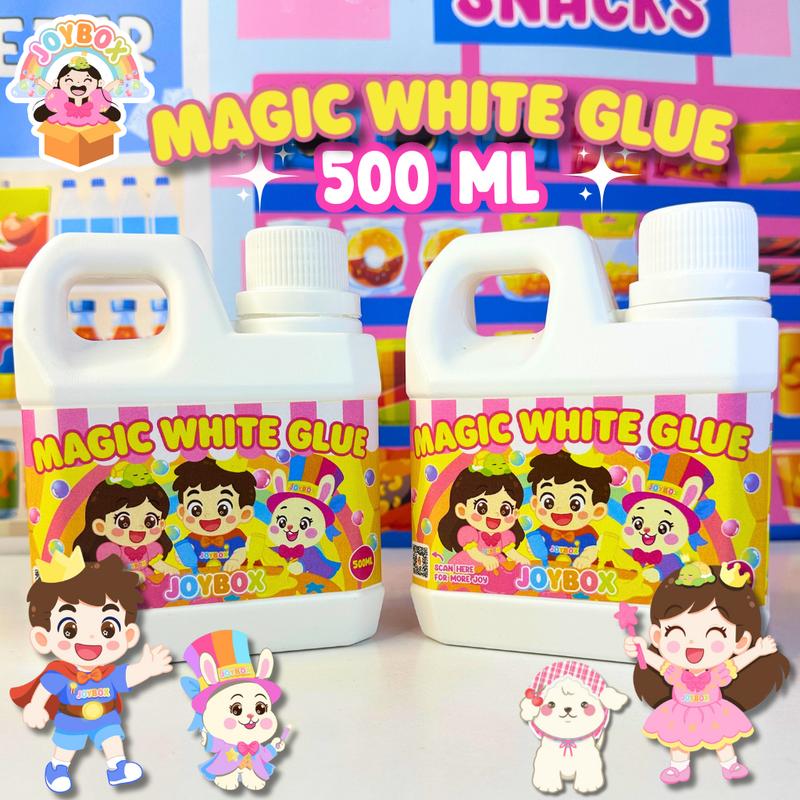 Magic White Glue Joybox 500ml | Lem Slime Putih untuk Marshmallow ...