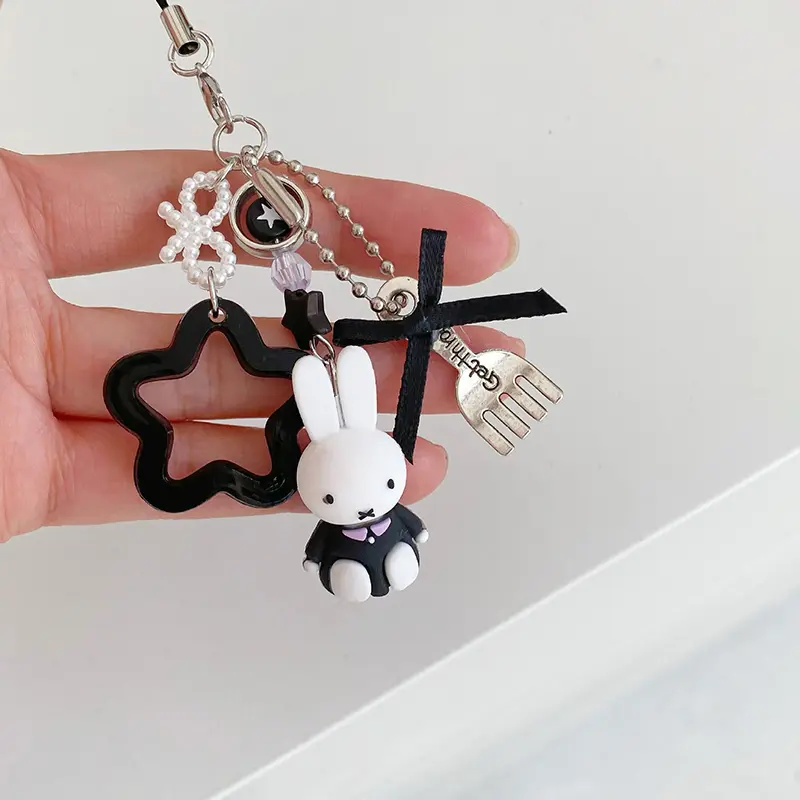 Y2K Miffy Bunny Phone Lanyard Cartoon Rabbit Mobile Phone Chain