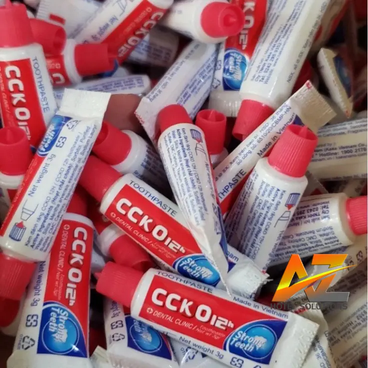 100 Tuýp kem đánh răng  2gram dùng cho nhà nghỉ khách sạn , kem đánh răng tuýp nhỏ