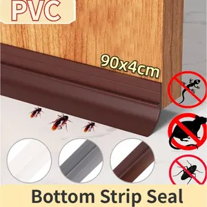 90cm Bottom Strip Seal/  Silicon Pintu Strip Segel Bawah Penutup Celah Bawah Pintu Anti Kecoa Anti Suara/ Penghenti Draf Bawah Pintu PVC