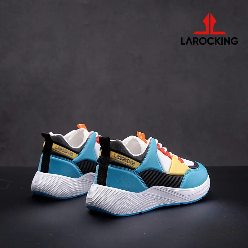Larocking - Zavyr Biru Kuning | Sepatu Sneakers Running Gym Shoes Abu Outdoor 1